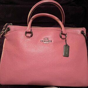 COACH Mia Pink Rose Pebble Leather Satchel/Crossbody